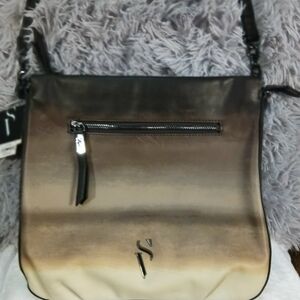 Simply Vera Vera Wang Remsen Crossbody Black and Tan Bag